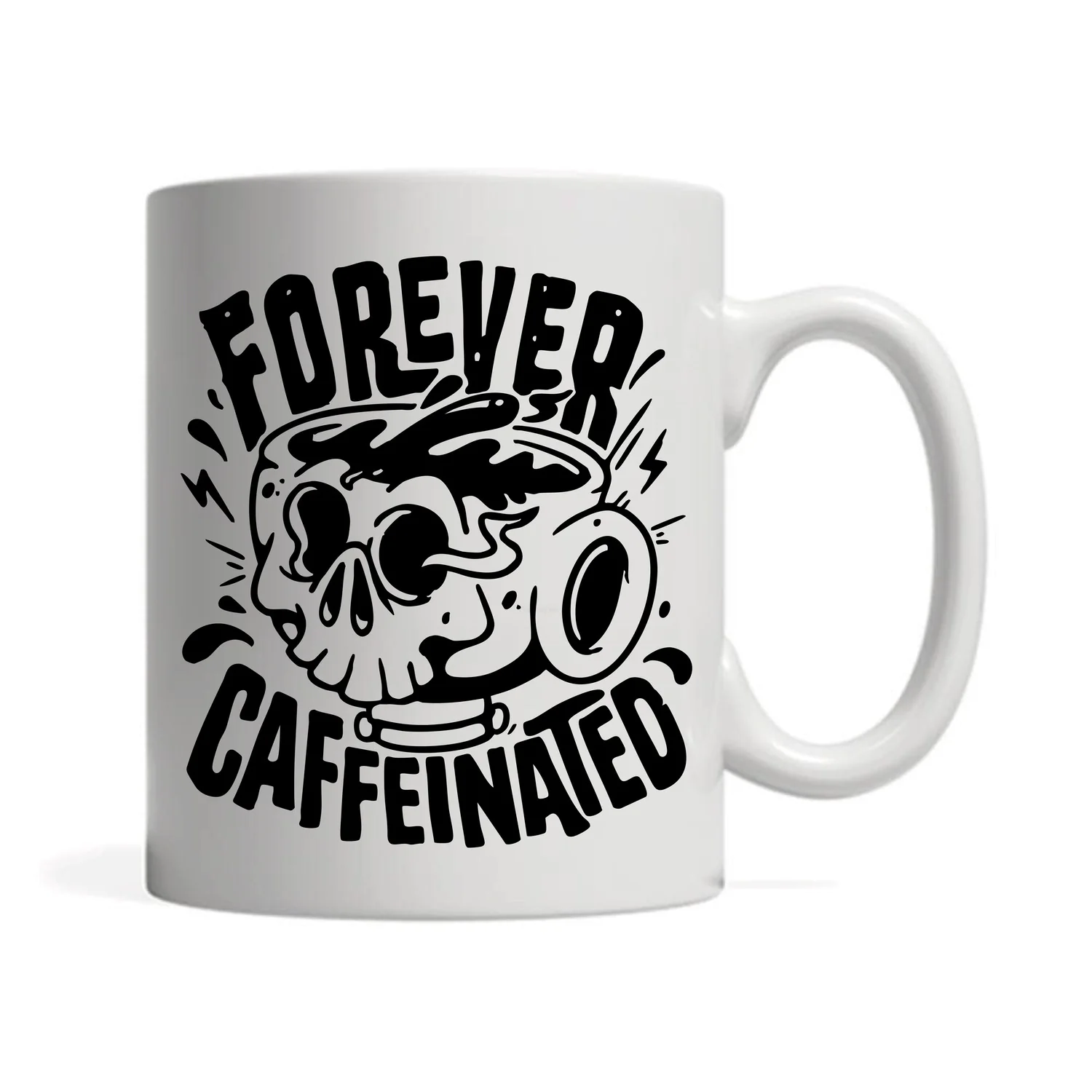 11oz White Mug - Forever Caffeinated